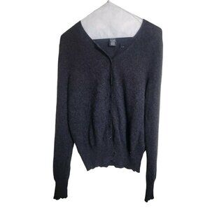Lord Taylor Sweater Women M Cashmere Cardigan Minimalist Preppy Grandmacore